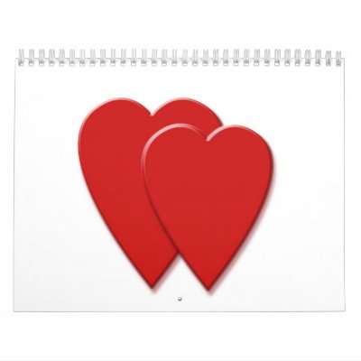 2 Hearts (Just Love) Wall Calendars by acca11