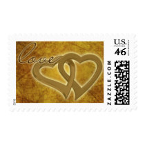 2 Hearts Love Wedding Postage