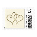 2 hearts postage