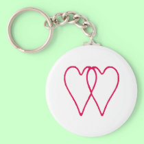 2 Hearts Together Two The MUSEUM Zazzle Gifts keychains