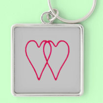 2 Hearts Together Two The MUSEUM Zazzle Gifts keychains
