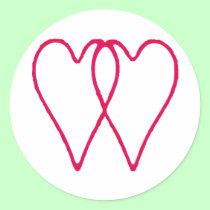 2 Hearts Together Two The MUSEUM Zazzle Gifts stickers
