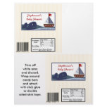 2 Hershey's Large Bar Wrapper Ahoy Mate Sailboat Personalized Flyer