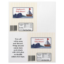 2 Hershey's Large Bar Wrapper Ahoy Mate Sailboat Personalized Flyer
