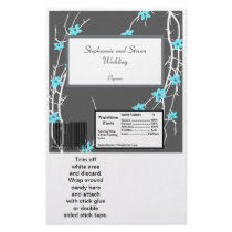 2 Hershey's Large Bar Wrapper Blue Tea Arizona Personalized Flyer