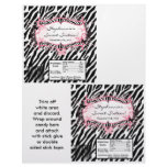2 Hershey's Large Bar Wrapper Butterfly Zebra Prin Full Color Flyer