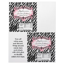 2 Hershey's Large Bar Wrapper Butterfly Zebra Prin Full Color Flyer