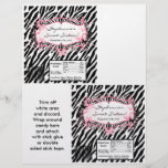 2 Hershey's Large Bar Wrapper Butterfly Zebra Prin Full Color Flyer