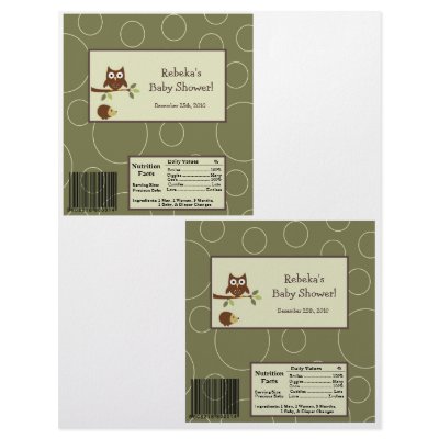 2 Hershey's Large Bar Wrapper Forrest Animal Owl Flyer by thepapergenius