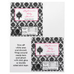 2 Hershey's Large Bar Wrapper Hot Pink Black Damas Full Color Flyer