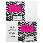 2 Hershey's Large Bar Wrapper Hot Pink Zebra Print flyers