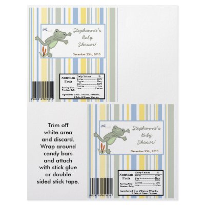 2 Hershey's Large Bar Wrapper Leap Frog Turtle Bee Custom Flyer by AnnLeeDesigns