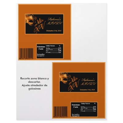2 Hershey's Large Bar Wrapper Mis XV Orange Flyer by AnnLeeDesigns