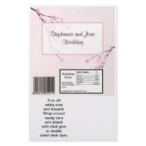 2 Hershey's Large Bar Wrapper Pink Cherry Blossom Flyer