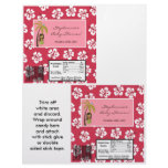 2 Hershey's Large Bar Wrapper Pink Hawaiian Luau Custom Flyer