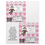 2 Hershey's Large Bar Wrapper Pink Sock Monkey Flyer