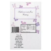 2 Hershey's Large Bar Wrapper Purple Hydrangea Flyer