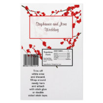 2 Hershey's Large Bar Wrapper Red Cherry Blossom Custom Flyer