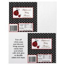2 Hershey's Large Bar Wrapper Red Ladybug Flyer Design