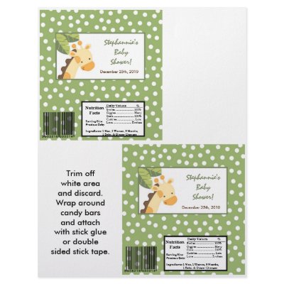2 Hershey's Large Bar Wrapper Safari Jungle Giraff Flyer Design by AnnLeeDesigns
