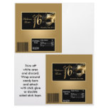 2 Hershey's Large Bar Wrapper Sweet 16 Gold Custom Flyer