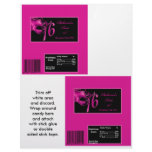 2 Hershey's Large Bar Wrapper Sweet 16 Hot Pink Custom Flyer