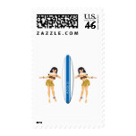2 Hulas and Surf Board Postage
