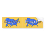 2-in-1 All 50 States Blue bumper stickers