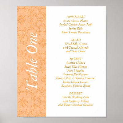 Wedding Reception  Invitation Wording on In 1 Wedding Reception Table Toppers   Menus Print From Zazzle Com