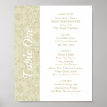 2-in-1 Wedding Reception Table Toppers & Menus Print