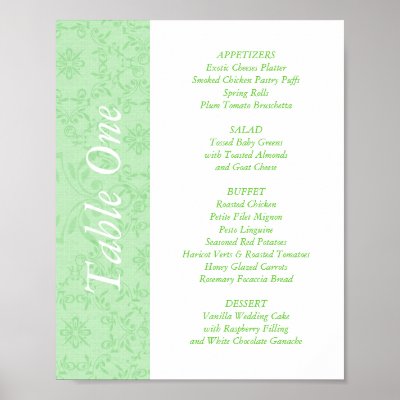 2-in-1 Wedding Reception Table Toppers & Menus Print by noteworthy