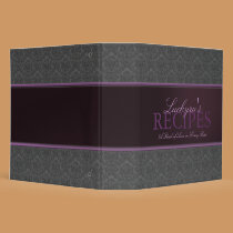 2 Inch Damask with Ribbon Recipe Binder binders