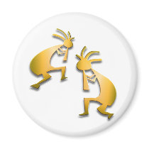 2 Kokopelli #25 Fridge Magnets