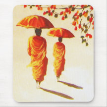 2 Laotian Buddhist Monks Mouse Mats