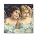 2 Little Angels Draped in Blue - Magnet by dchaddad 2 Little Angels Draped in Blue - Magnet