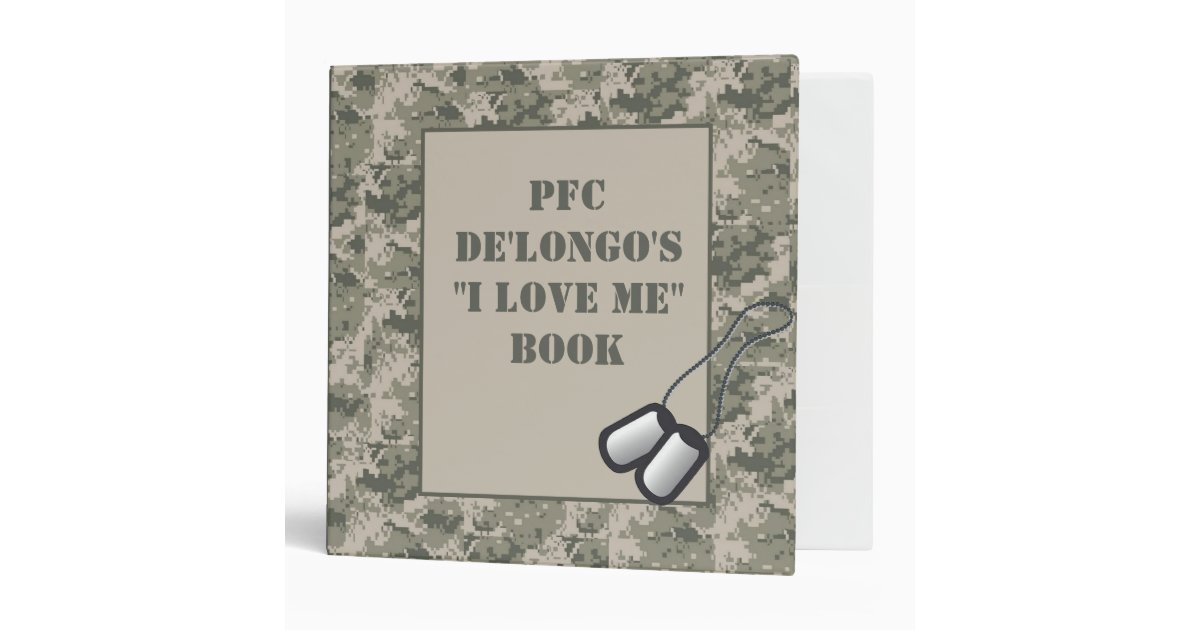 2" Love Me Promotion Binder ARMY ACU Camo Camoufl Zazzle
