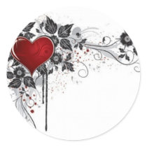 2 love vectors round stickers