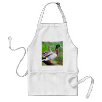 2 Mallards On a Fence Apron by buffaloworks 2 Mallards On a Fence Apron