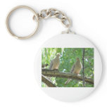 2 morning doves keychains