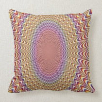 #2-optical illusion-rainbow circle throw pillows