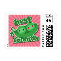 2 PEAS  BEST FRIENDS POSTAGE STAMP