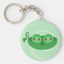 2 PEAS in a POD - keychain