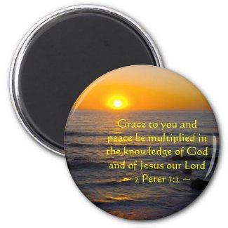 2 Peter 1:2 Fridge Magnet
