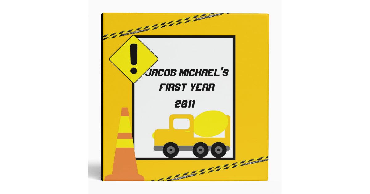 2" PHOTO Binder Scrapbook Construction Zazzle