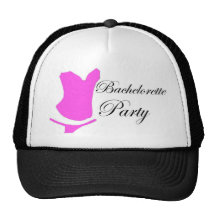 2 piece bachelorette pink trucker hat