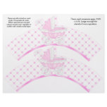 2 Pink Carriage Baby Personalized Cupcake Wrappers flyers