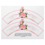 2 Pink Roses Generic Personalize Cupcake Wrappers flyers