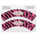 2 Pink Zebra design Custom Cupcake Wrappers Flyer Design