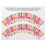 2 Polka Dot Birthday Personalize Cupcake Wrappers flyers
