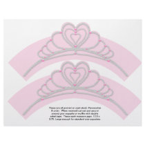2 Princess Birthday Personalize Cupcake Wrappers Personalized Flyer